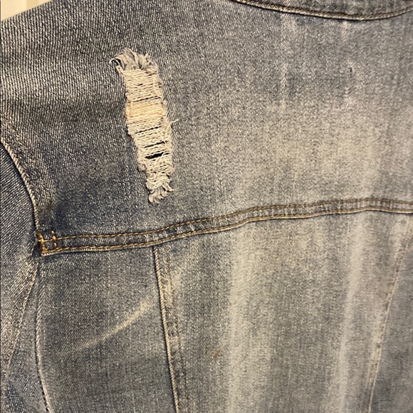 Dollhouse Blue Denim Jean Jacket Distressed - Picture 8 of 12